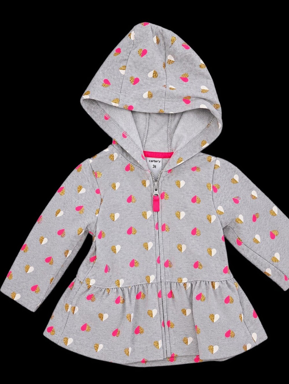 Carters 3m Baby Girls Zip Up Hoodie Jacket